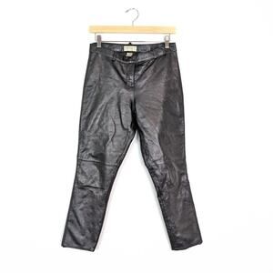 Vintage Hugo Buscati Black Genuine Leather Biker Dark Emo Pants Sie 6